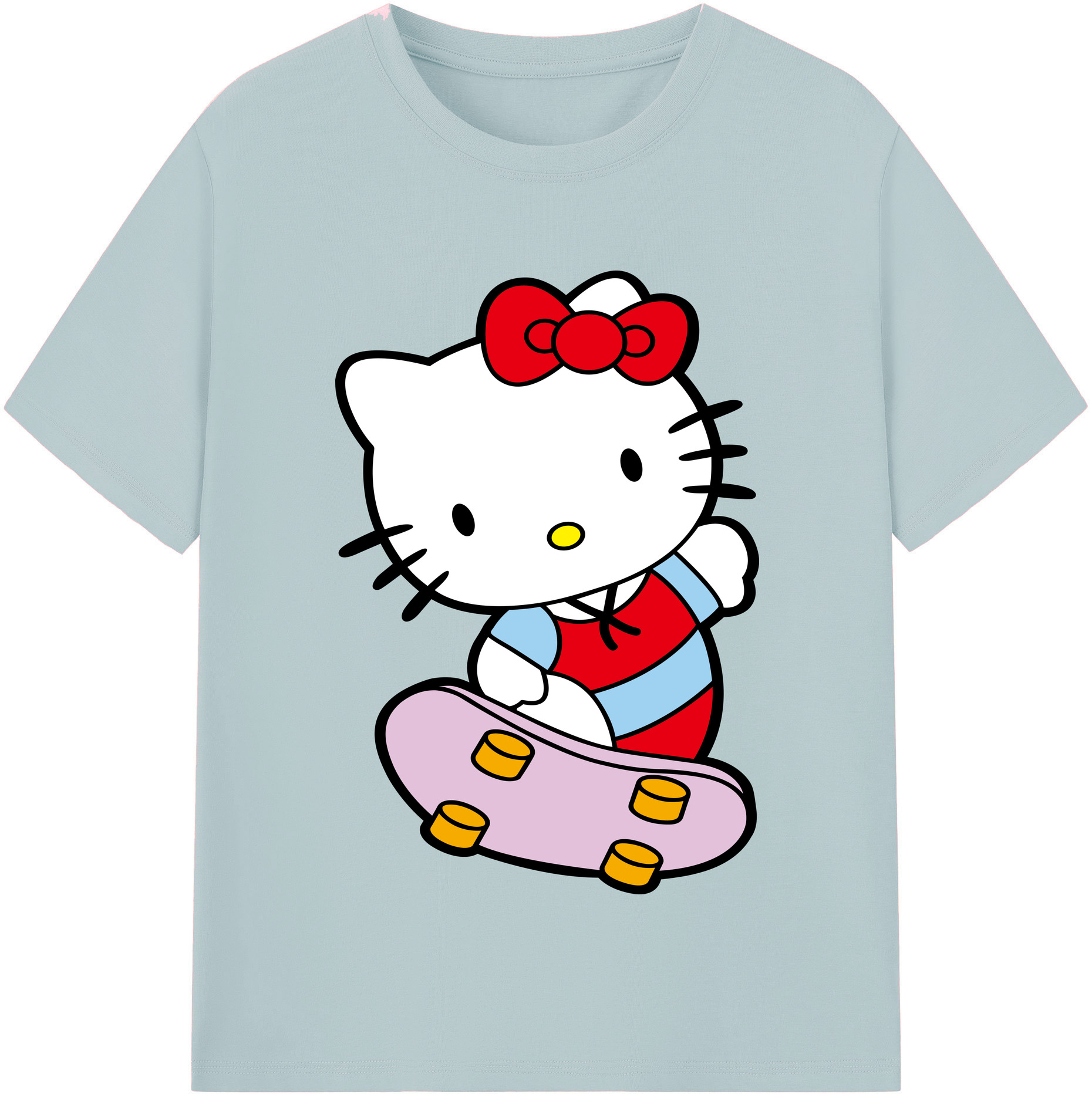 （画像用） Hello Kitty ハローキティ 綿100％半袖Tシャツ（フロントプリント）